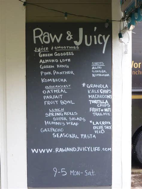 raw and juicy photos|raw and juicy lunch menu.